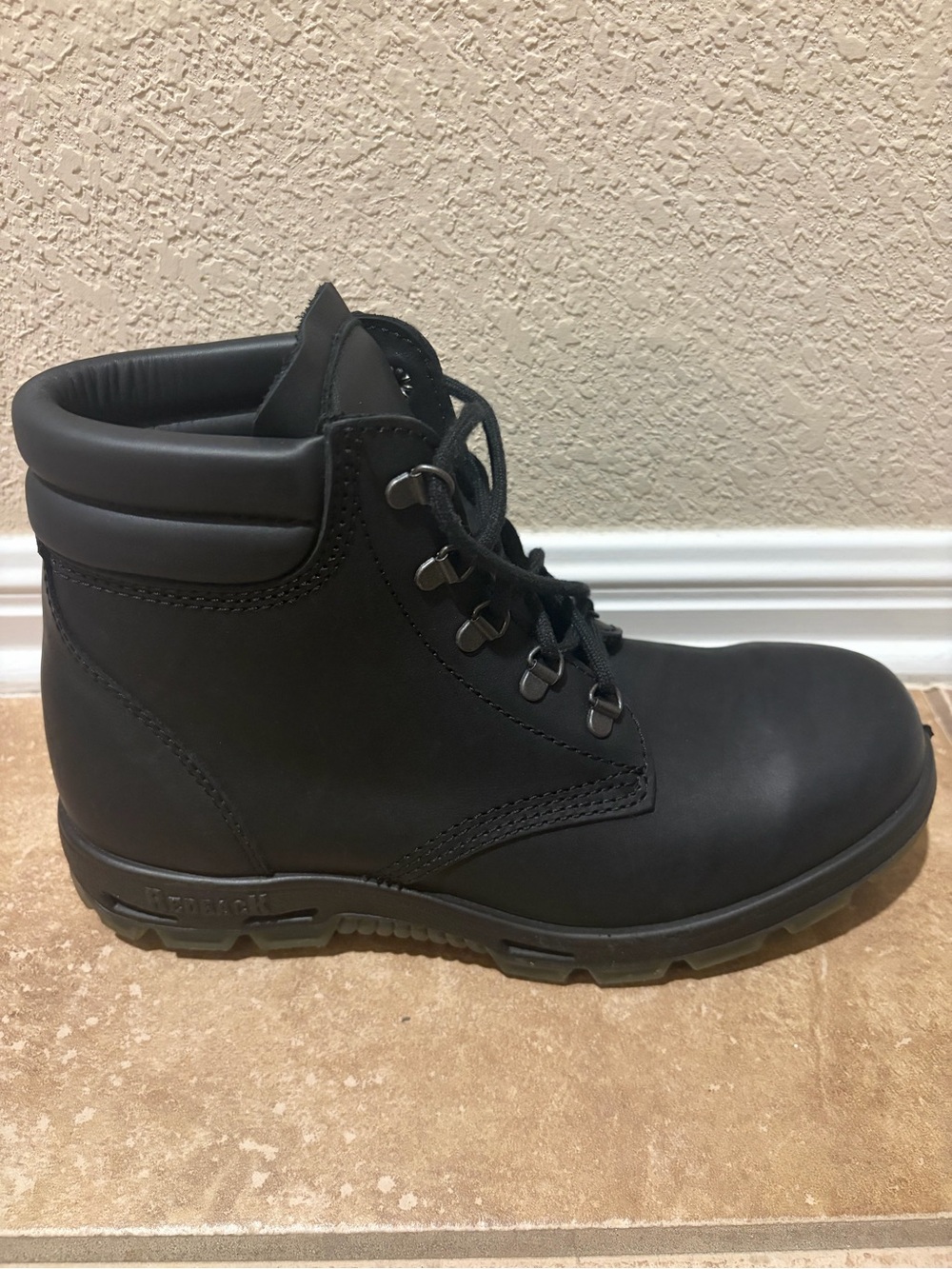 Redback Men's Black Lace-Up Work Boots — Rugged All-Day Comfort - Picture 3 of 14